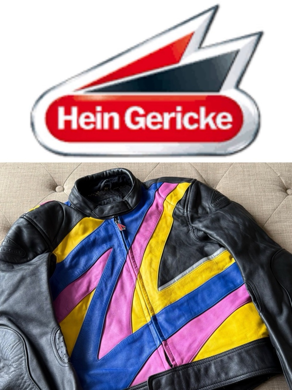VINTAGE STATEMENT LEATHER MOTORCYCLE JACKET BY HEIN GERICKE